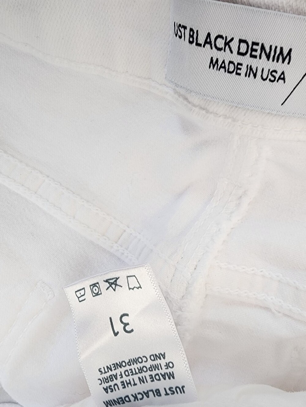 Just Black Denim NWT High Rise Scissor Cut Flare Jeans White 31 - Picture 10 of 13